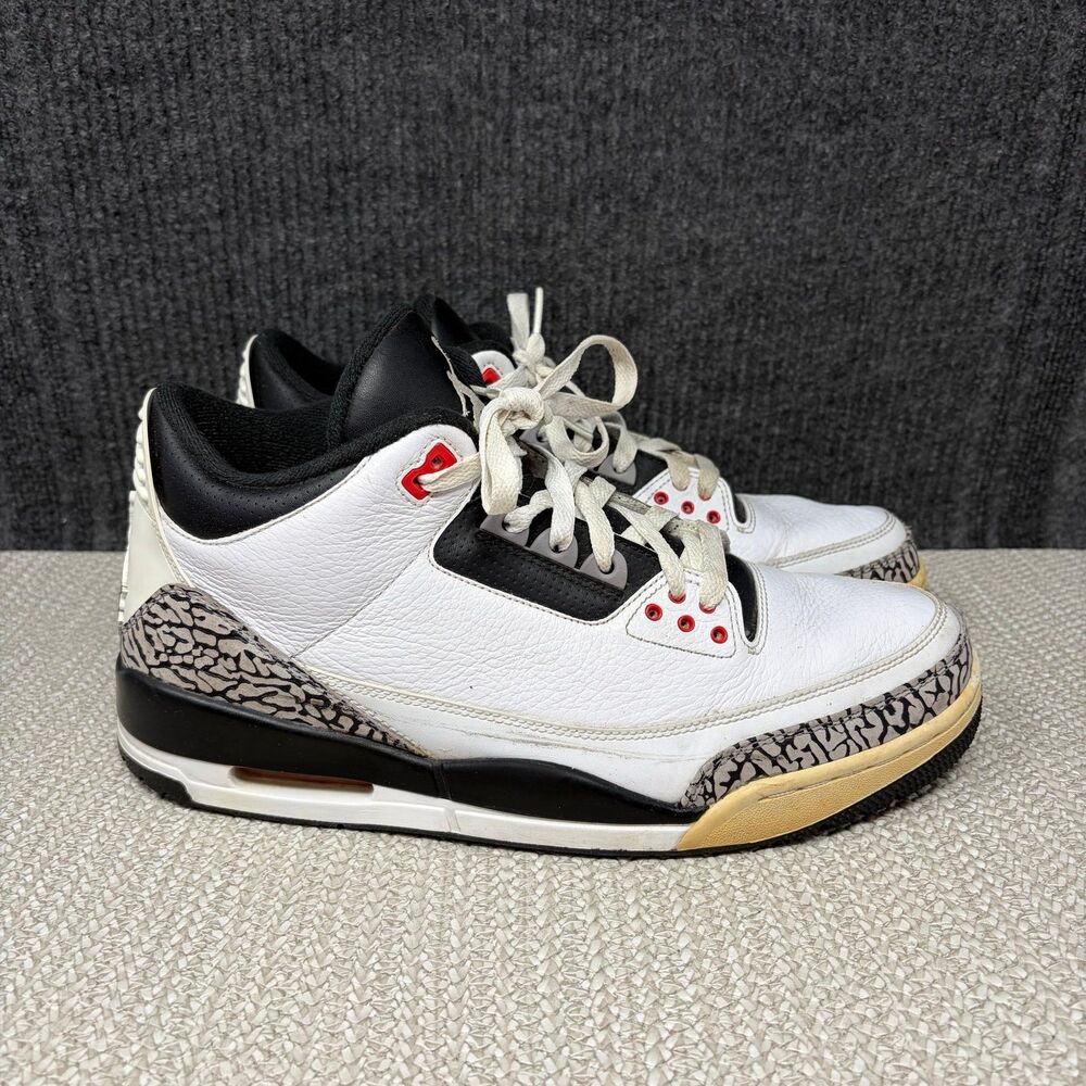 Nike Air Jordan 3 Retro Infrared 23 2014 White Cement Men’s 12 136064-123